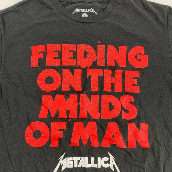 Metallica T Shirt Mens Large Feeding in the Minds of Man - Picture 2 of 9